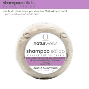 shampoo sólido cano/ teñido