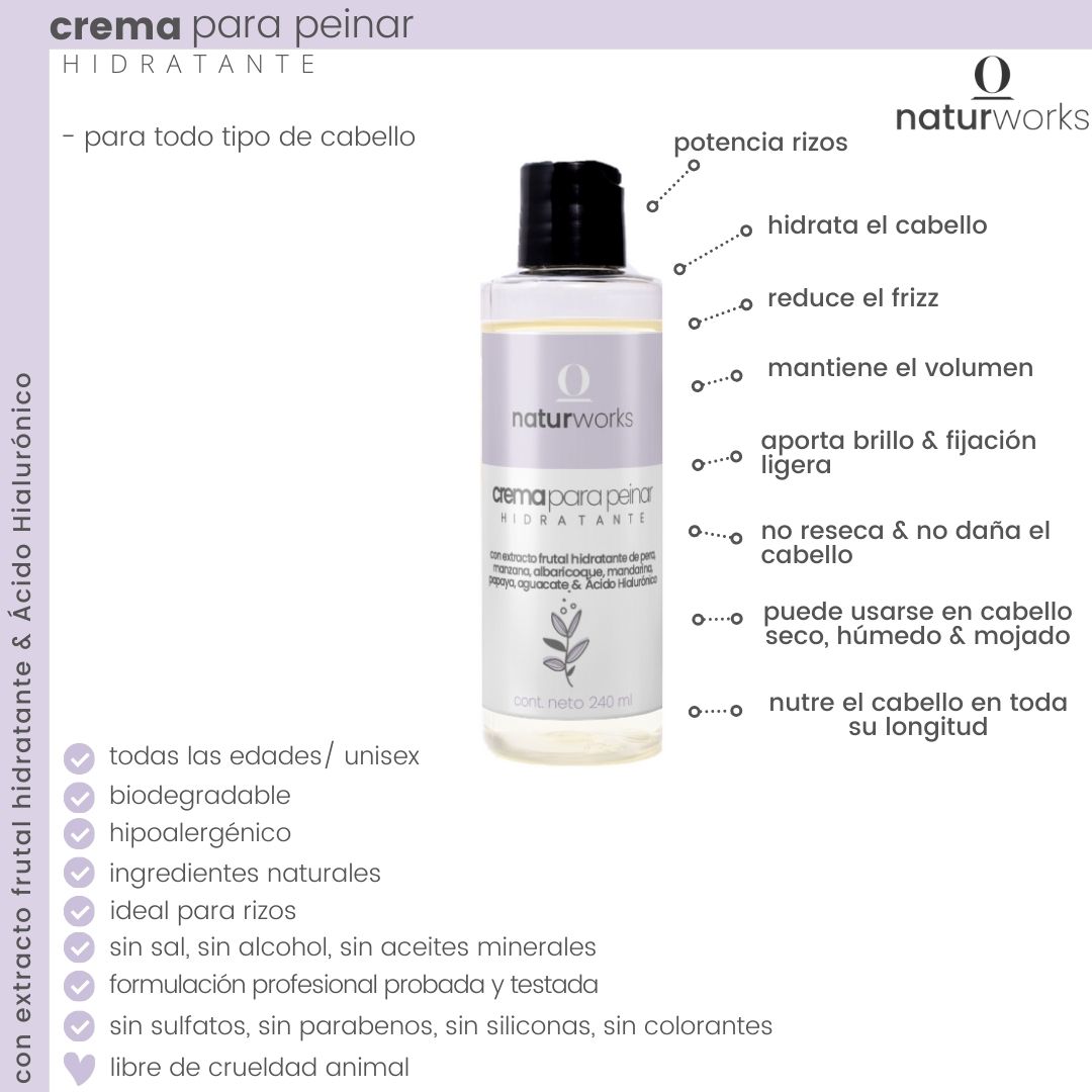 beneficios CREMA para peinar