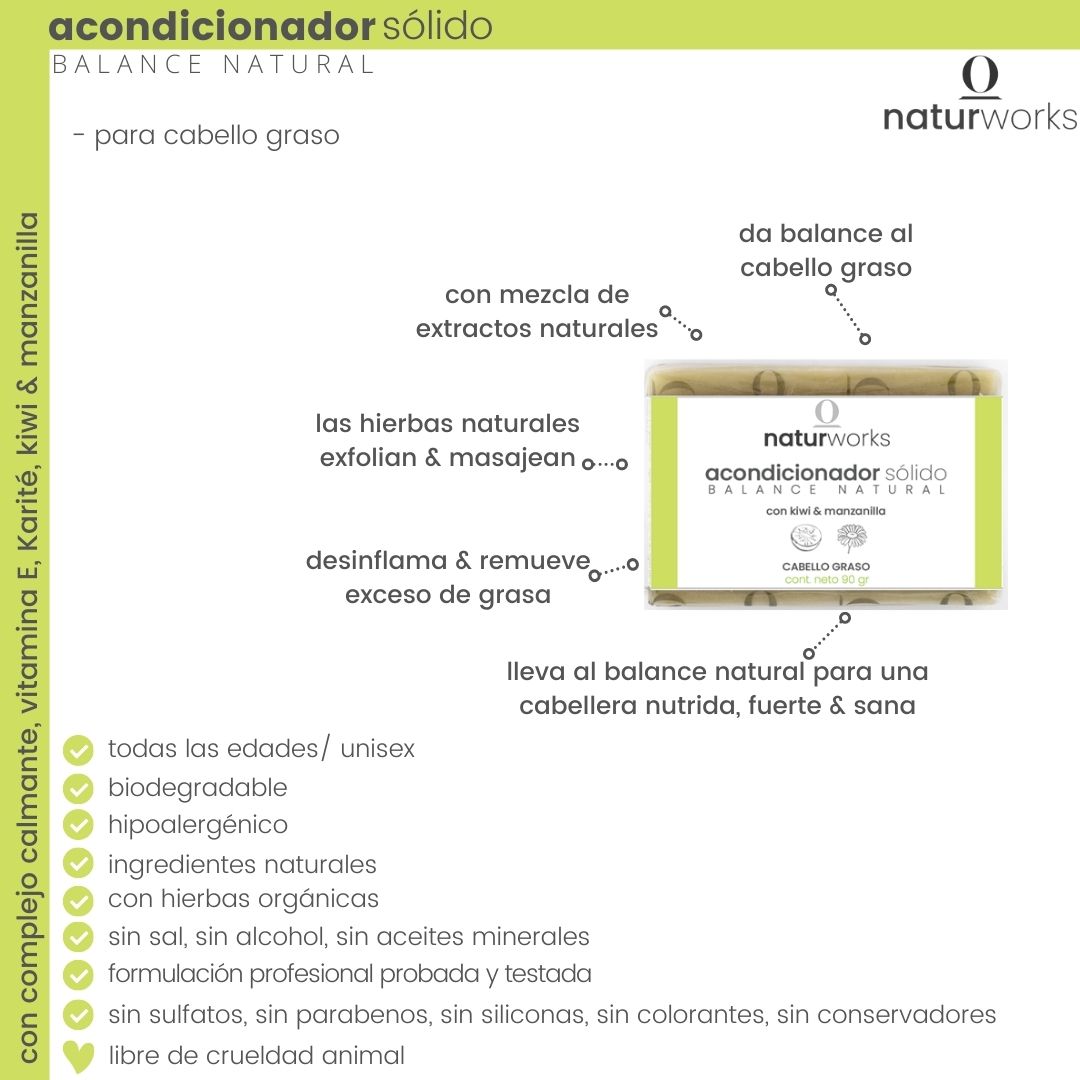 ventajas del acondicionador sólido balance natural