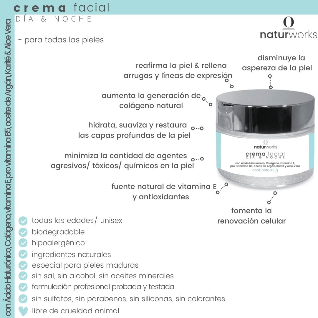 ventajas de la crema facial día & noche