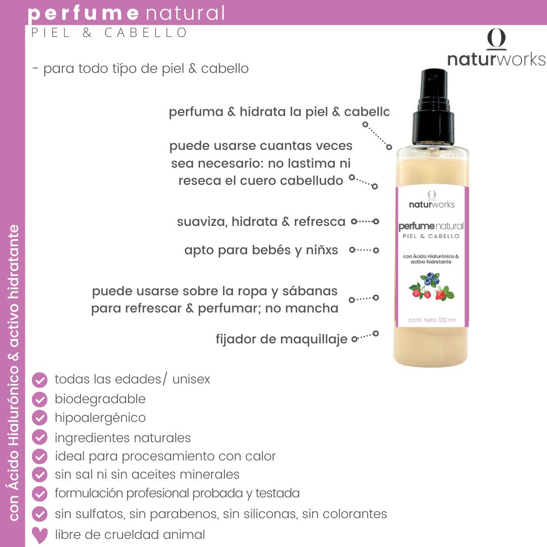 ventajas del perfume natural para piel & cabello