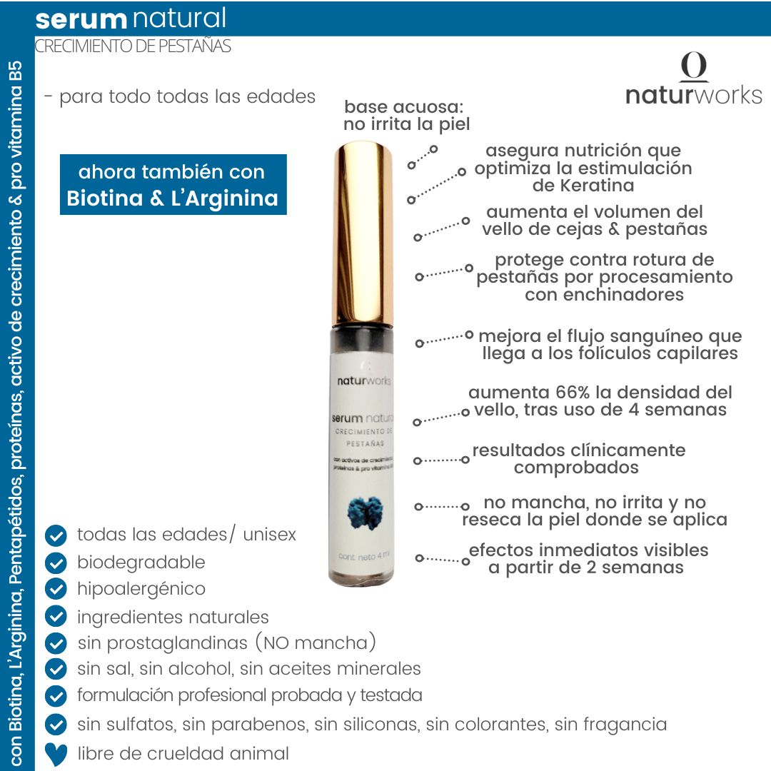 ventajas del serum crecimiento de cejas & pestañas