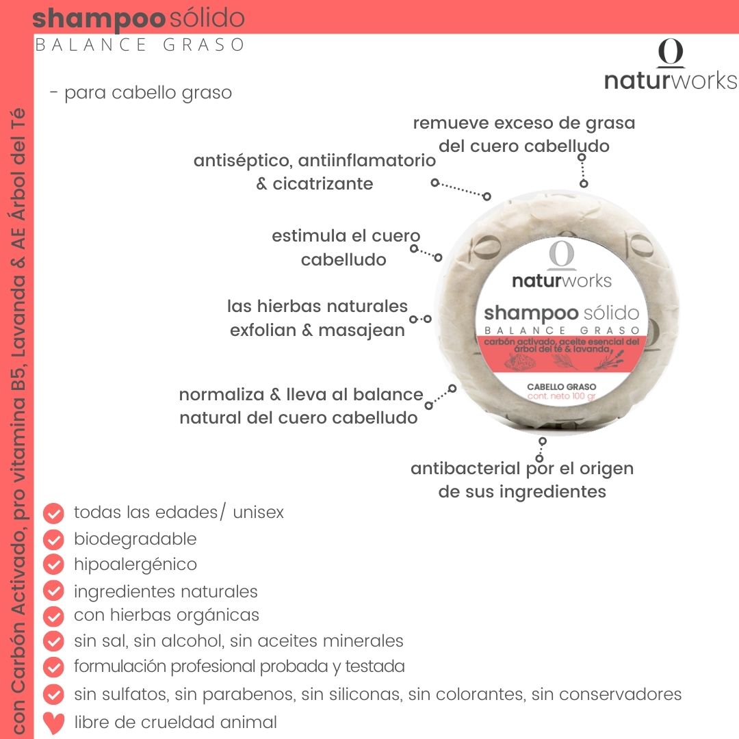 ventajas del shampoo sólido balance graso