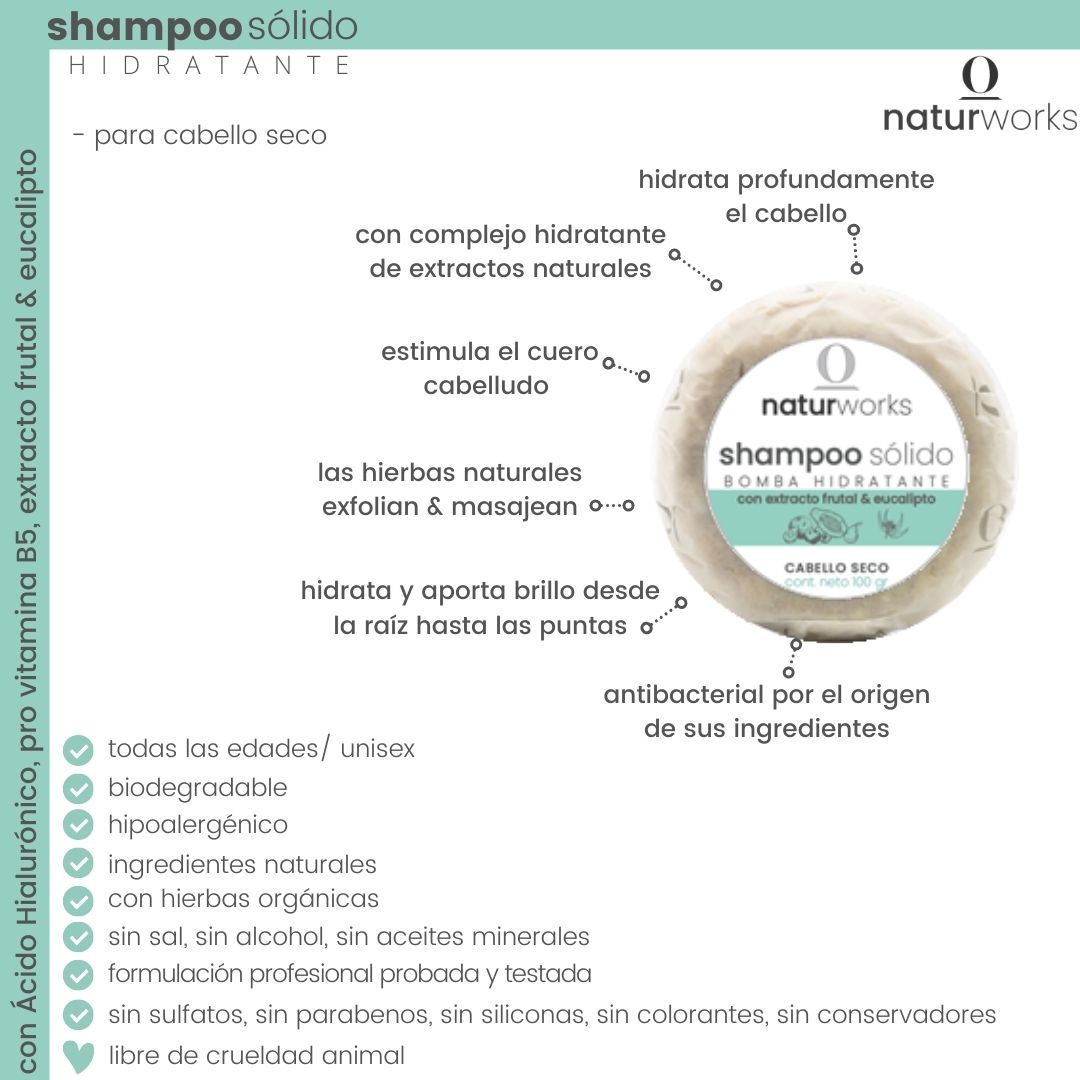 ventajas del shampoo sólido bomba hidratante