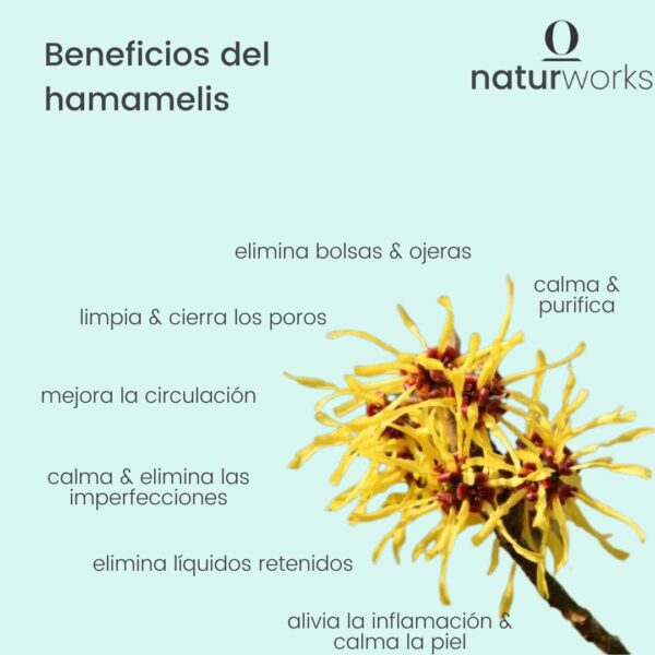 beneficios de hamamelis en el tónico facial calmante