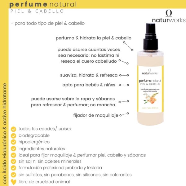 ventajas PERFUME Natural para piel & cabello aroma Flores